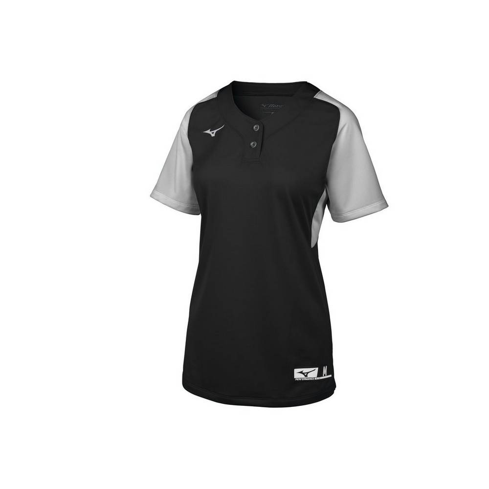 Mizuno Aerolite 2-Button - Bayan Forma - Siyah/Gri Türkiye (DNCQMP-239)